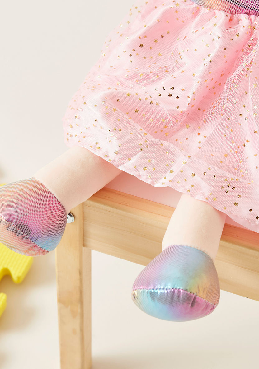 Juniors Pink Dress Doll with Rainbow Hair - 60 cms-Dolls and Playsets-image-2