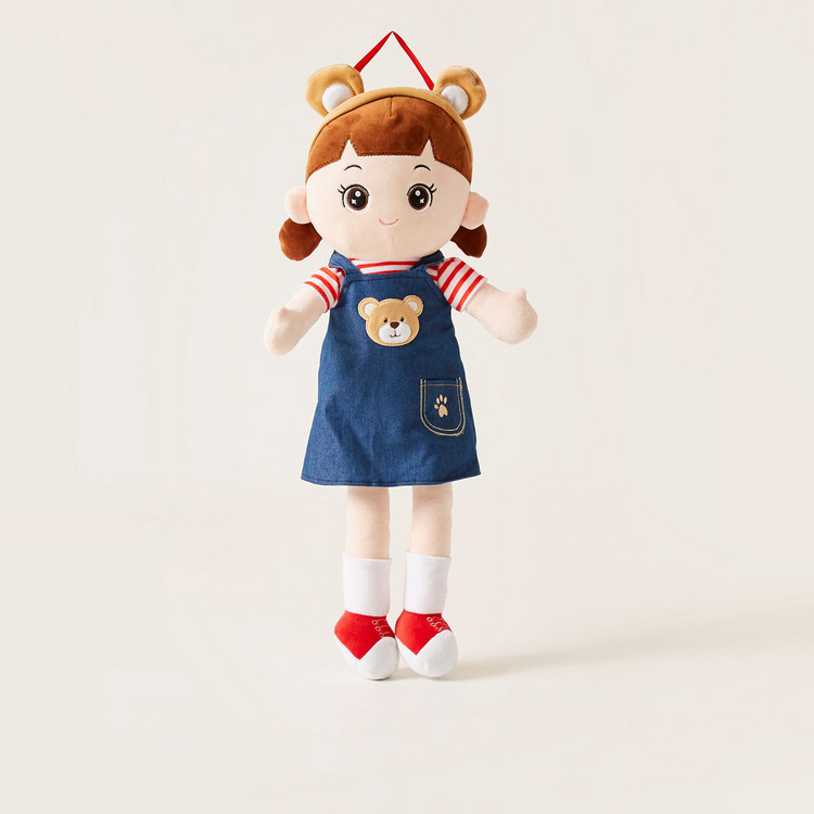 Juniors Doll with Bear Detail - 60 cms