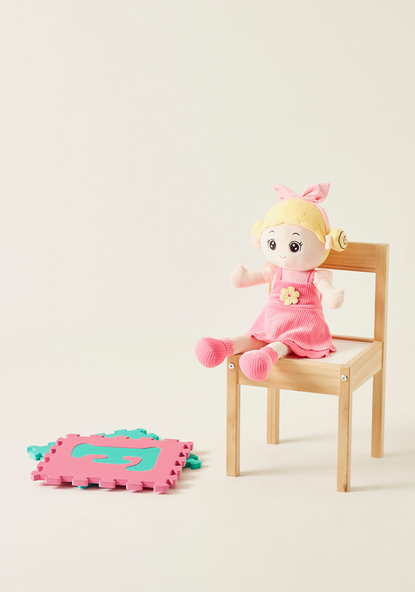Juniors Pink Dress Rag Doll with Flower - 60 cms-Dolls and Playsets-image-0