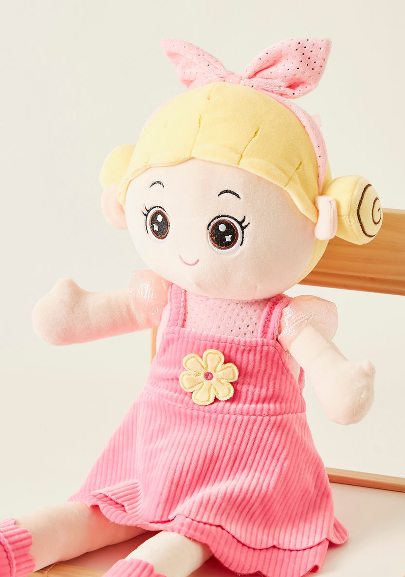 Juniors Pink Dress Rag Doll with Flower - 60 cms-Dolls and Playsets-image-1
