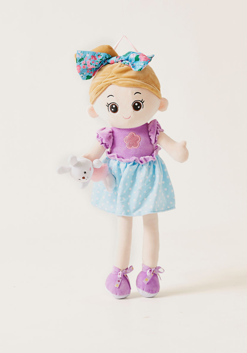 Juniors Purple and Blue Dress Doll with Rabbit - 60 cms-Dolls and Playsets-image-3