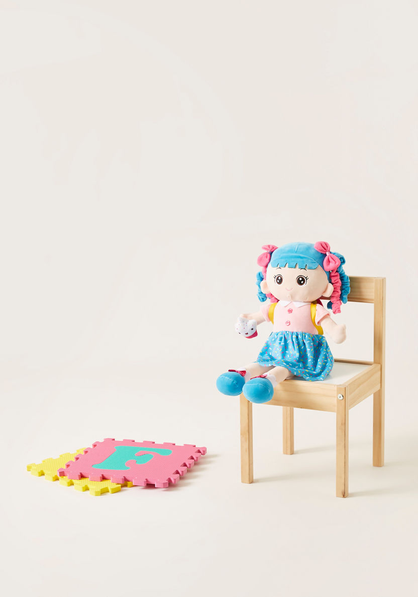 Juniors Pink and Blue Dress Rag Doll with Cake - 60 cms-Dolls and Playsets-image-0
