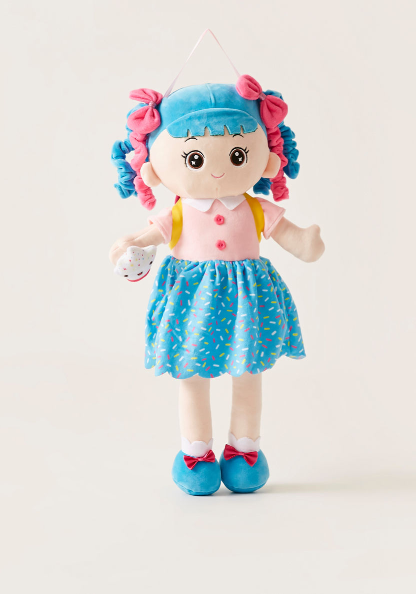 Juniors Pink and Blue Dress Rag Doll with Cake - 60 cms-Dolls and Playsets-image-2