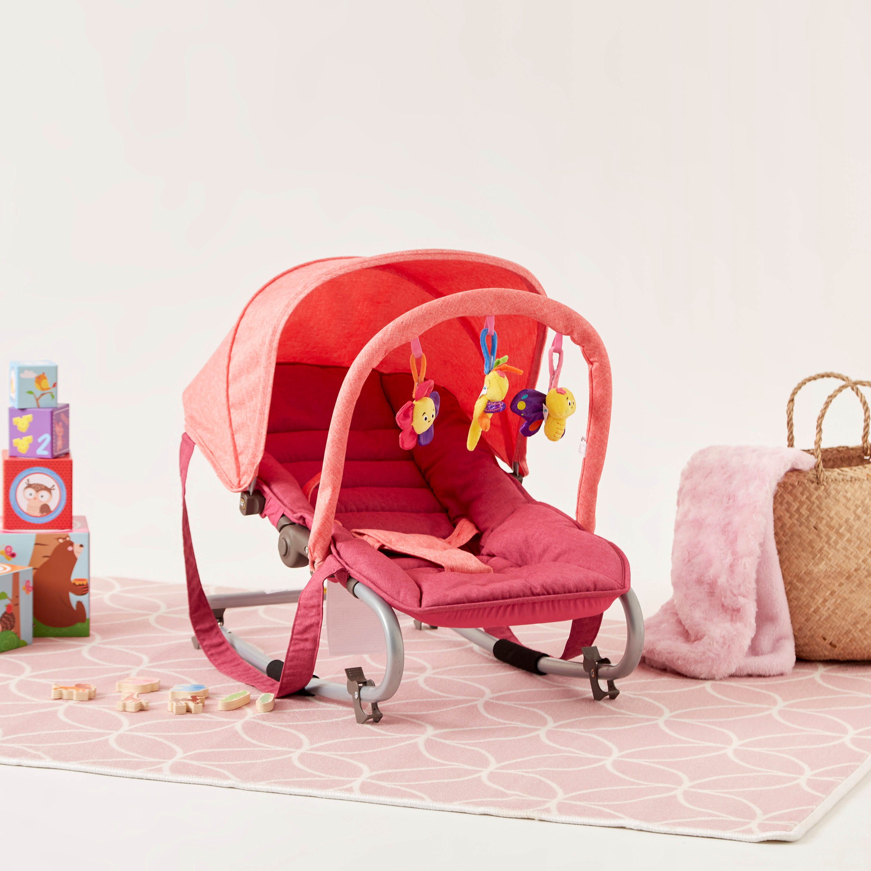 كرسي هزاز كورال للأطفال بمظلة من جونيورز-baby-infantactivity-rockers-image-1