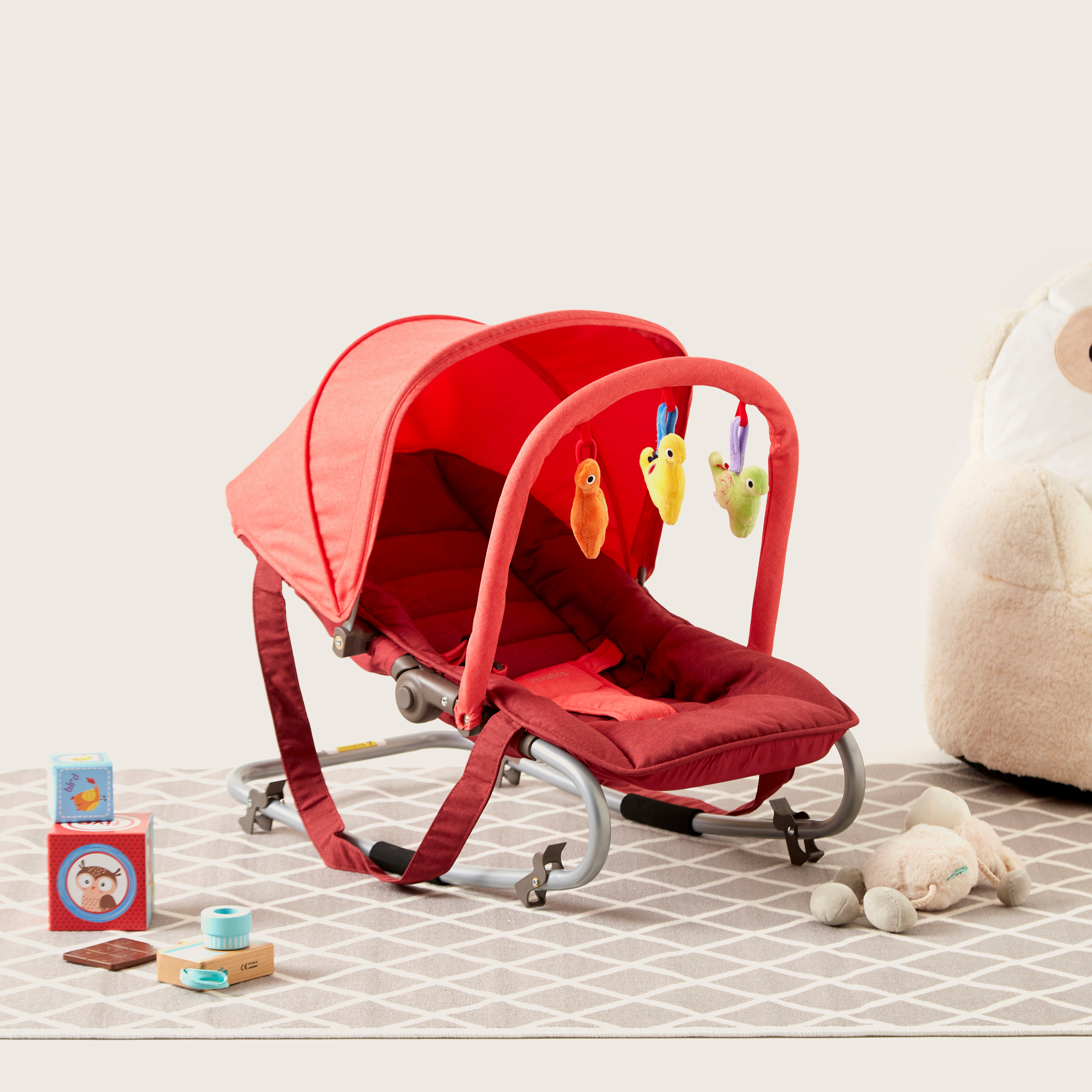 Juniors Coral Baby Rocker with Canopy Online | Baby Health & Safety ...
