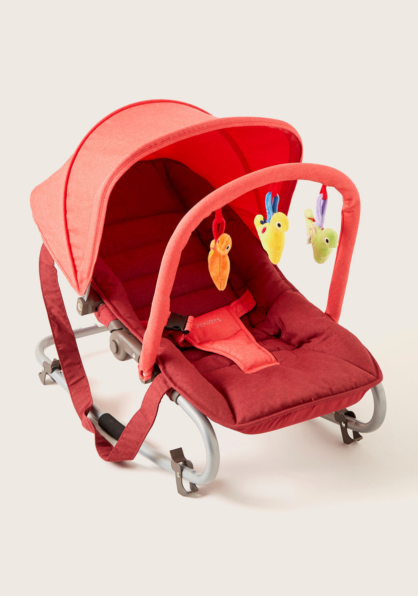 Juniors Coral Baby Rocker with Canopy-Infant Activity-image-1