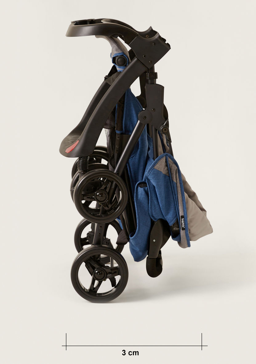 Juniors Maxim Grey and Blue Stroller with Car Seat Travel System (Upto 3 years)-Modular Travel Systems-image-16