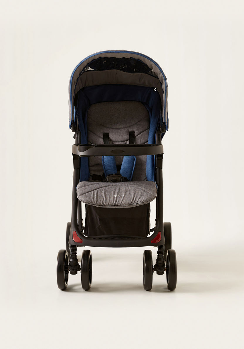 Juniors Maxim Grey and Blue Stroller with Car Seat Travel System (Upto 3 years)-Modular Travel Systems-image-2