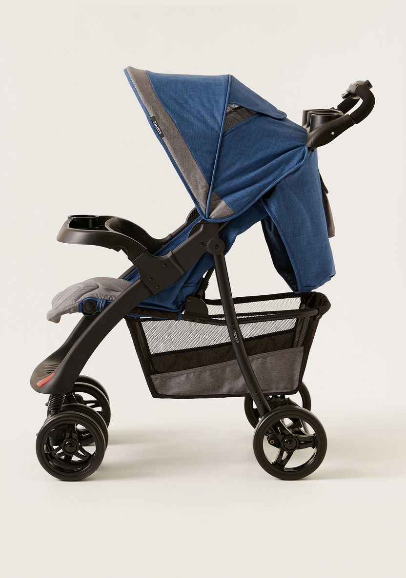 Juniors Maxim Grey and Blue Stroller with Car Seat Travel System (Upto 3 years)-Modular Travel Systems-image-5