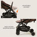  Juniors Crew 3 Fold Peach Travel Stroller with Car Seat Travel System (Upto 3 years)-Modular Travel Systems-thumbnail-14