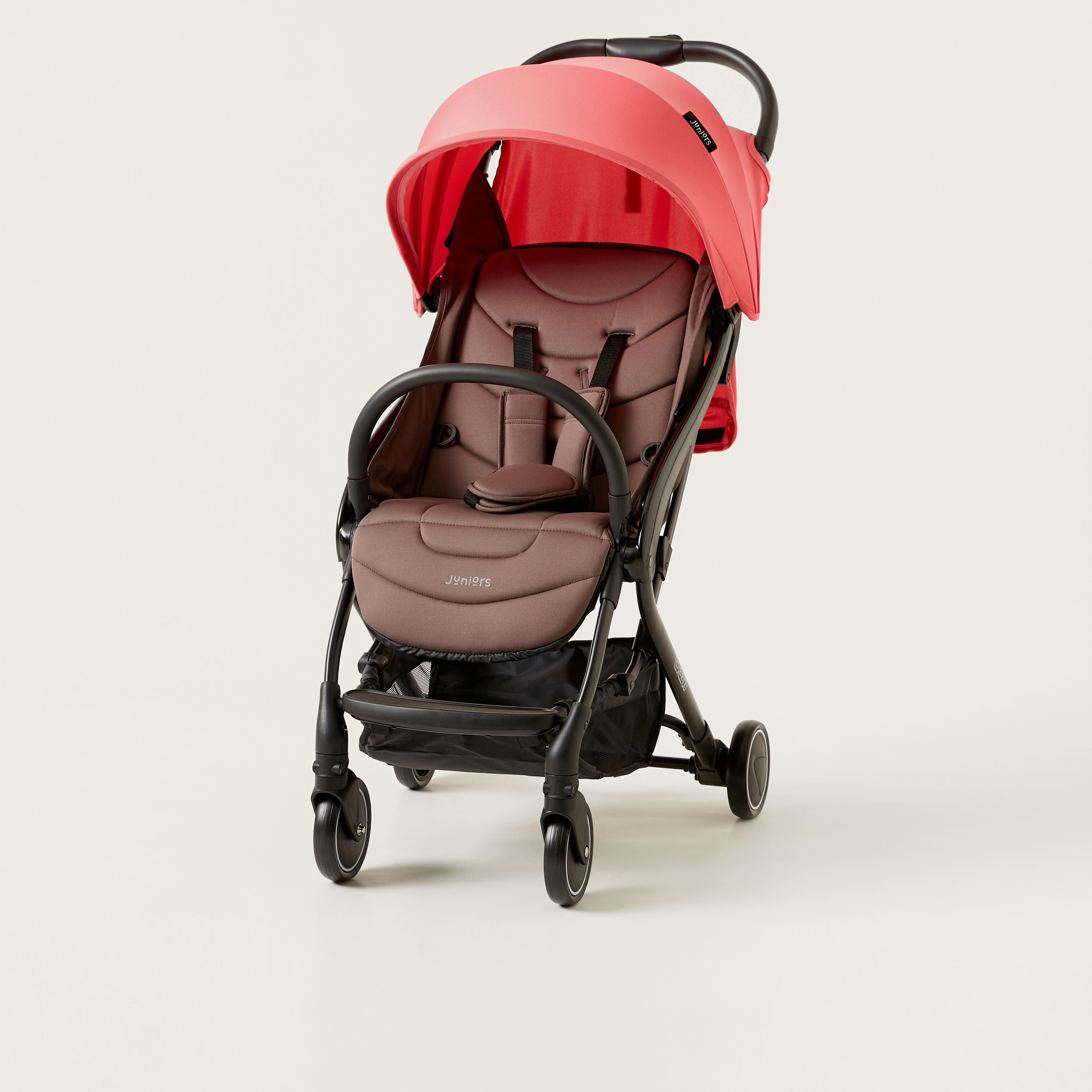  Juniors Crew 3 Fold Peach Travel Stroller with Car Seat Travel System (Upto 3 years)-baby-gear-strollersandprams-travelsystems-image-2