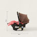  Juniors Crew 3 Fold Peach Travel Stroller with Car Seat Travel System (Upto 3 years)-Modular Travel Systems-thumbnail-19