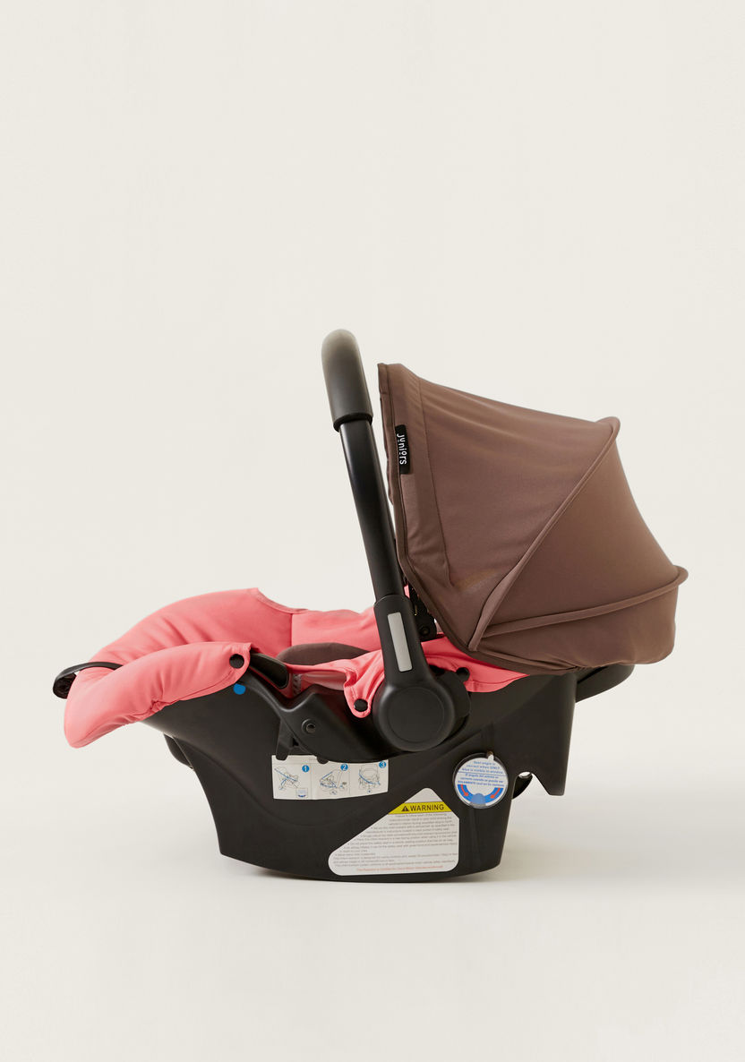  Juniors Crew 3 Fold Peach Travel Stroller with Car Seat Travel System (Upto 3 years)-Modular Travel Systems-image-8