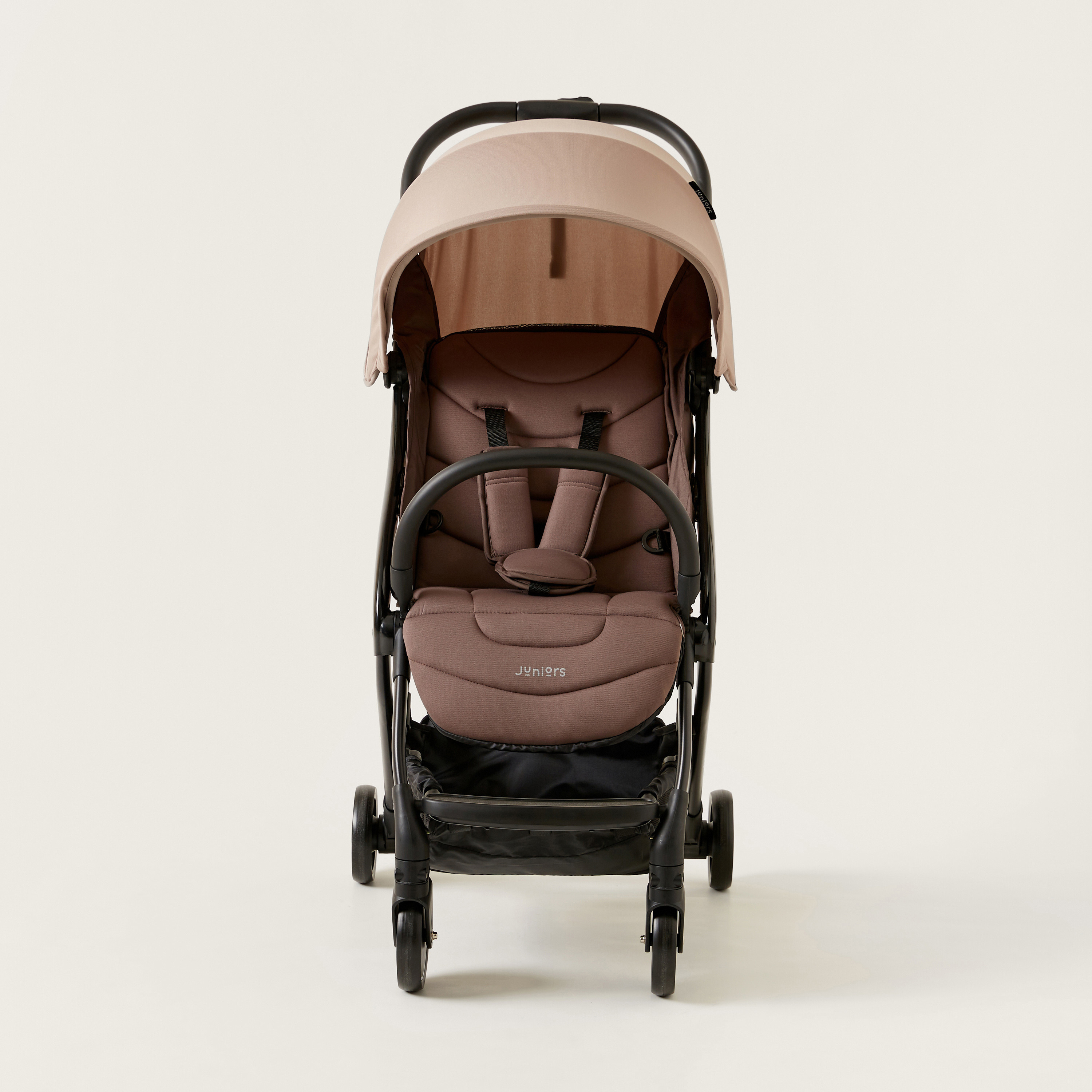 Juniors Crew 3-Fold Beige Travel Stroller with Car Seat (Upto 3 years)-baby-gear-strollersandprams-travelsystems-image-3