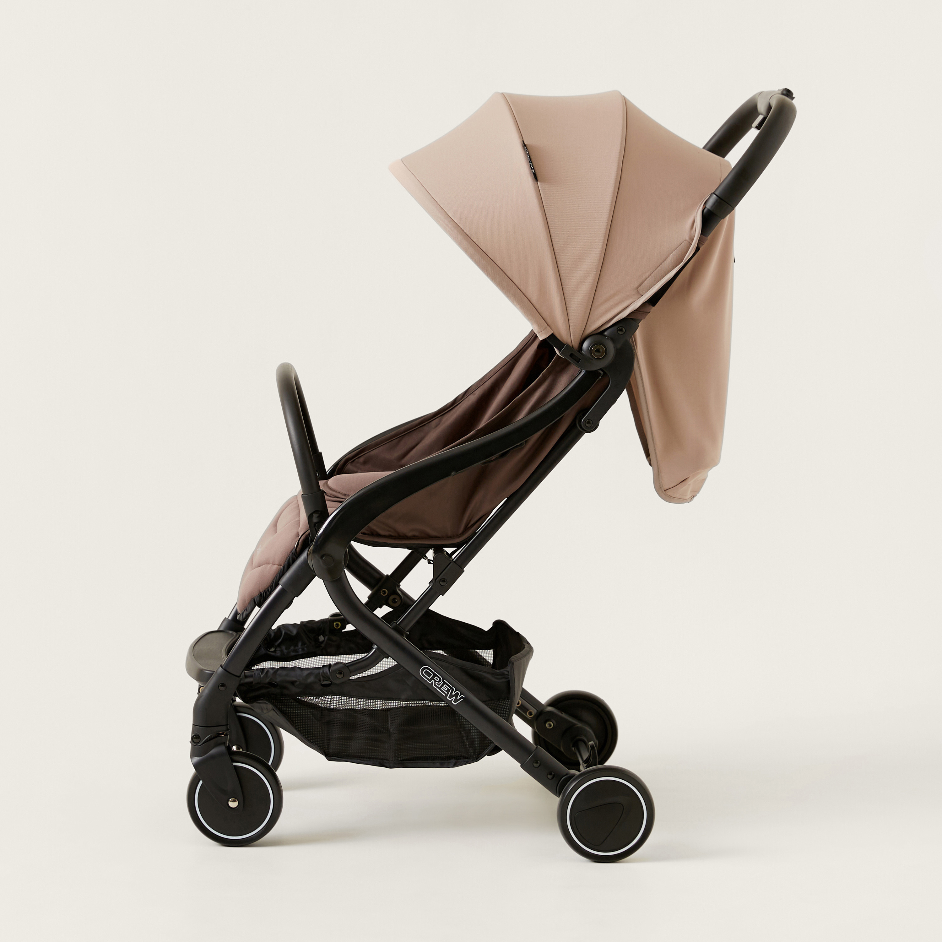Juniors Crew 3-Fold Beige Travel Stroller with Car Seat (Upto 3 years)-baby-gear-strollersandprams-travelsystems-image-6