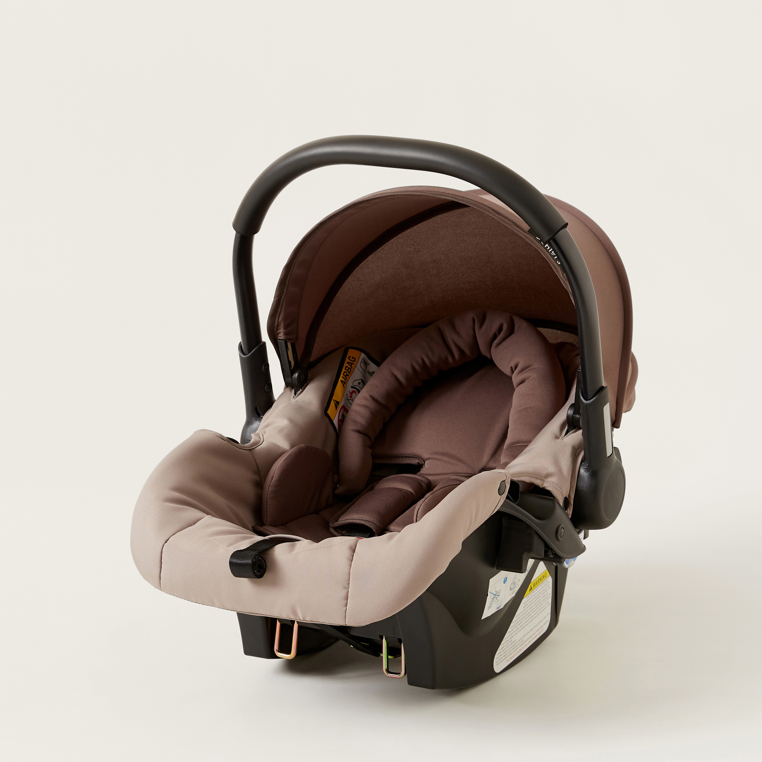 Juniors Crew 3-Fold Beige Travel Stroller with Car Seat (Upto 3 years)-baby-gear-strollersandprams-travelsystems-image-7