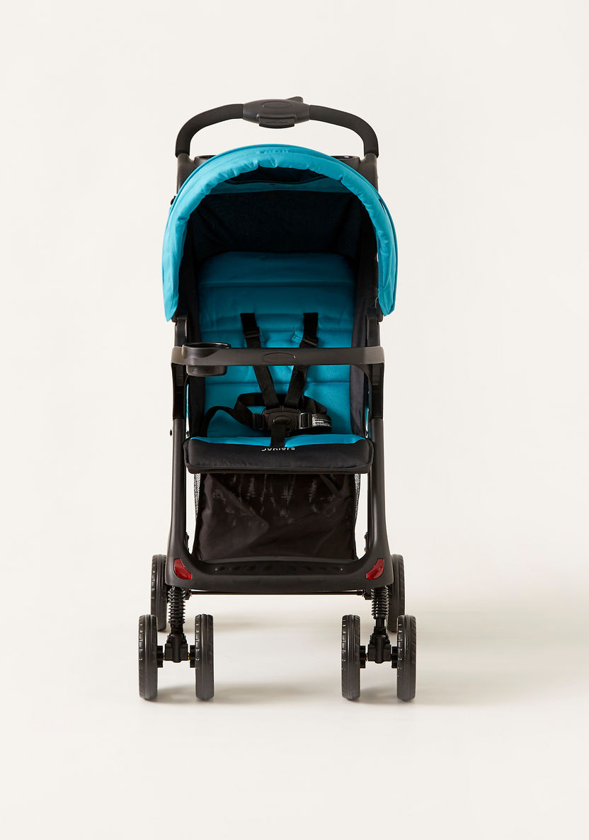  Juniors Hugo Blue Baby Stroller with Sun Canopy and Shopping Basket (Upto 3 years)-Strollers-image-1