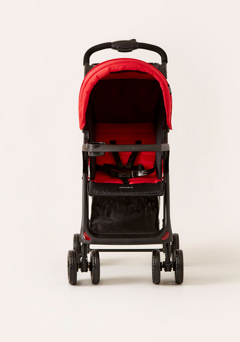 Juniors Hugo Red Baby Stroller with Sun Canopy and Shopping Basket (Upto 3 years)-Strollers-image-1