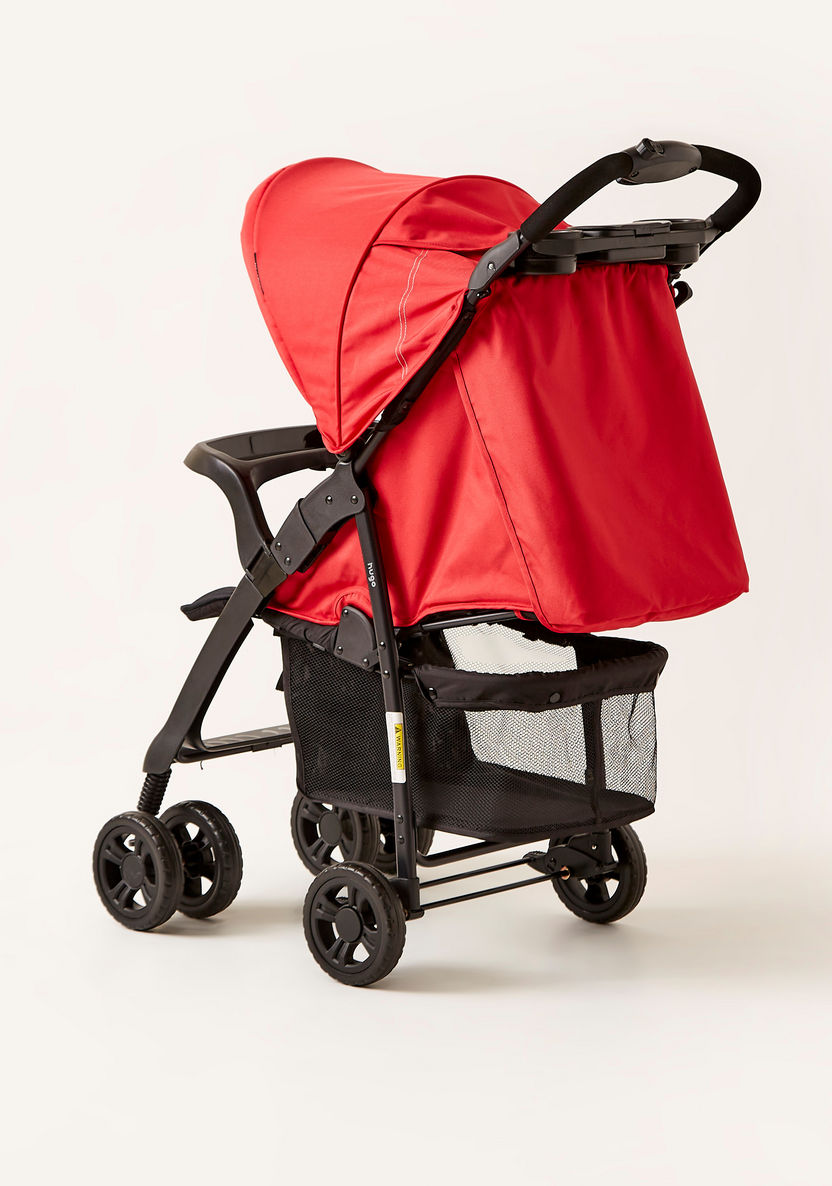 Juniors Hugo Red Baby Stroller with Sun Canopy and Shopping Basket (Upto 3 years)-Strollers-image-2