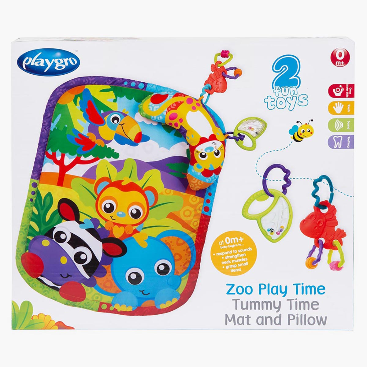 Zoo Play Time Tummy Time Mat And Pillow   "NEW" 