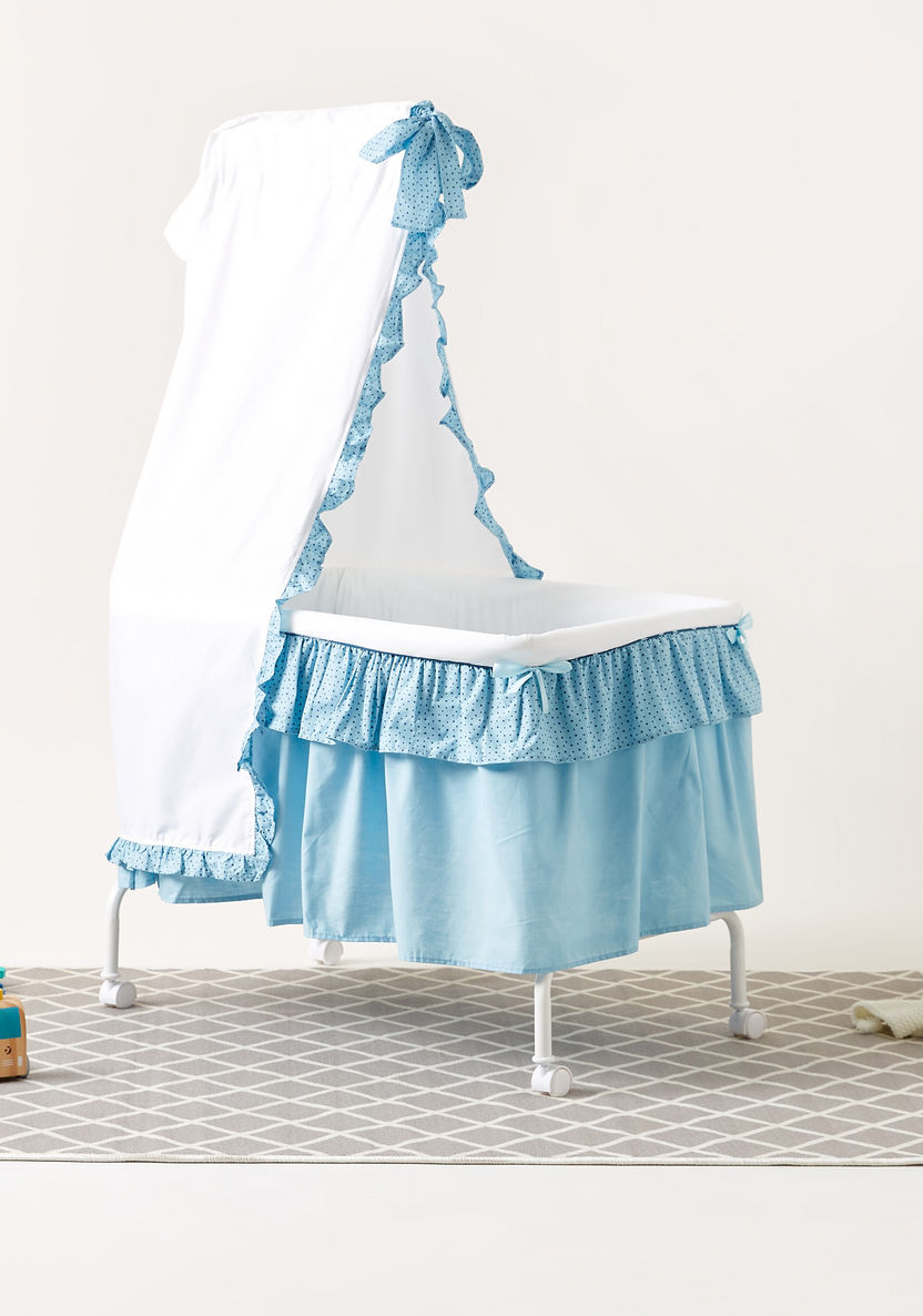 Juniors Tanveer Small Bed with Canopy-Cradles and Bassinets-image-0