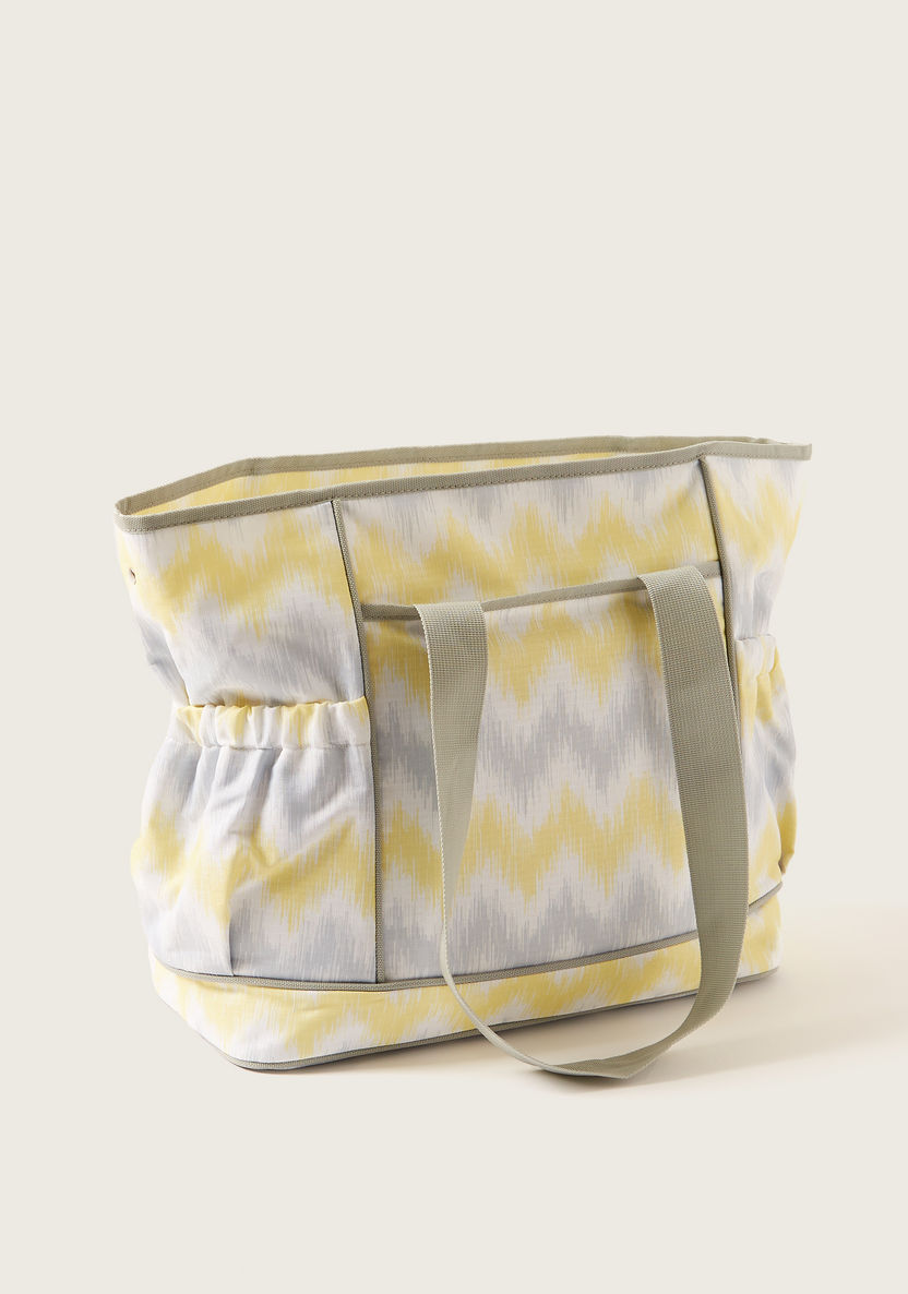 Juniors Chevron Print Diaper Bag with Zip Closure-Diaper Bags-image-4