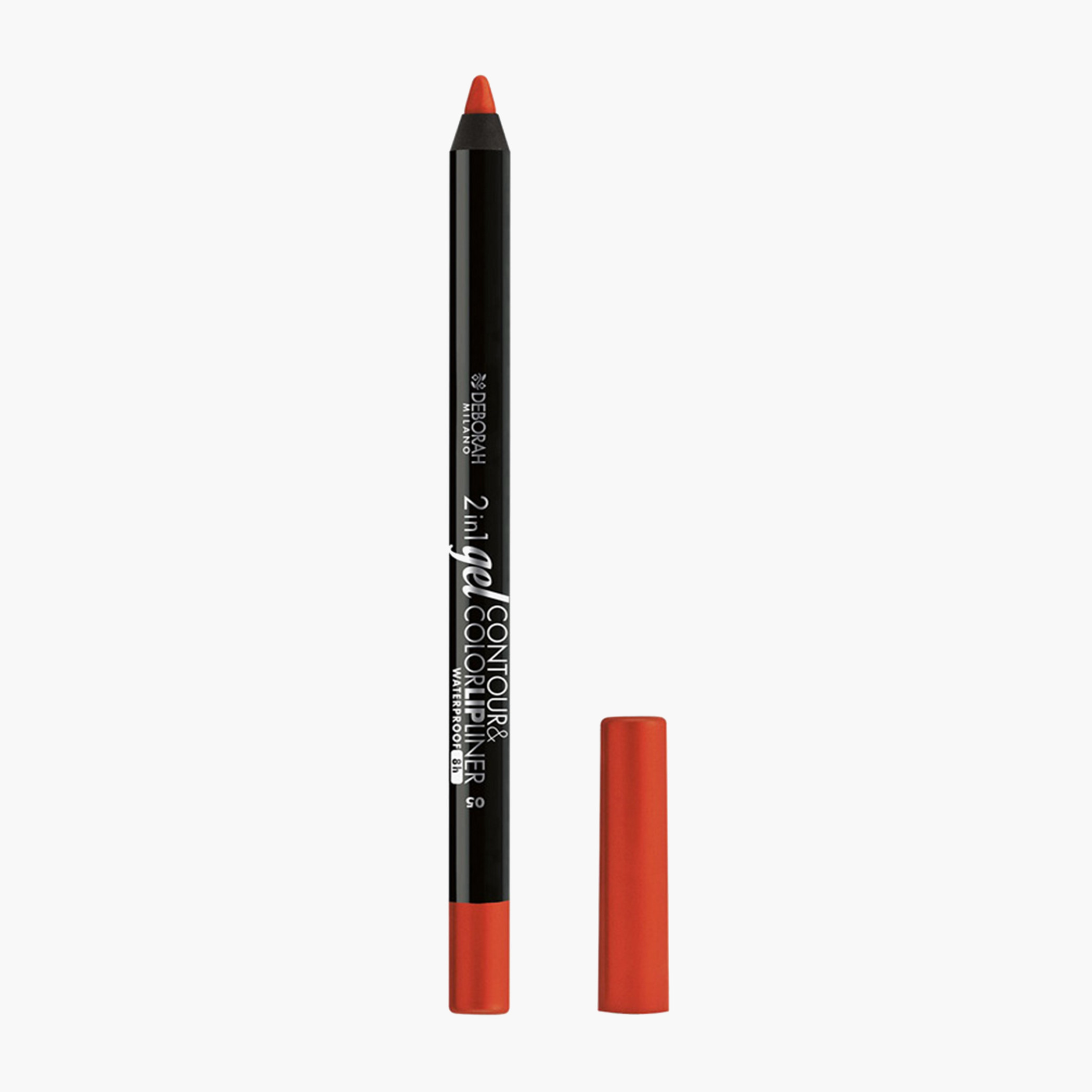 قلم تحديد الشفاه 2 في 1  جل كونتور 08 ديب شيري المقاوم للماء من ديبورا-beautyandpersonalcare-makeup-lips-lipliners-image-1
