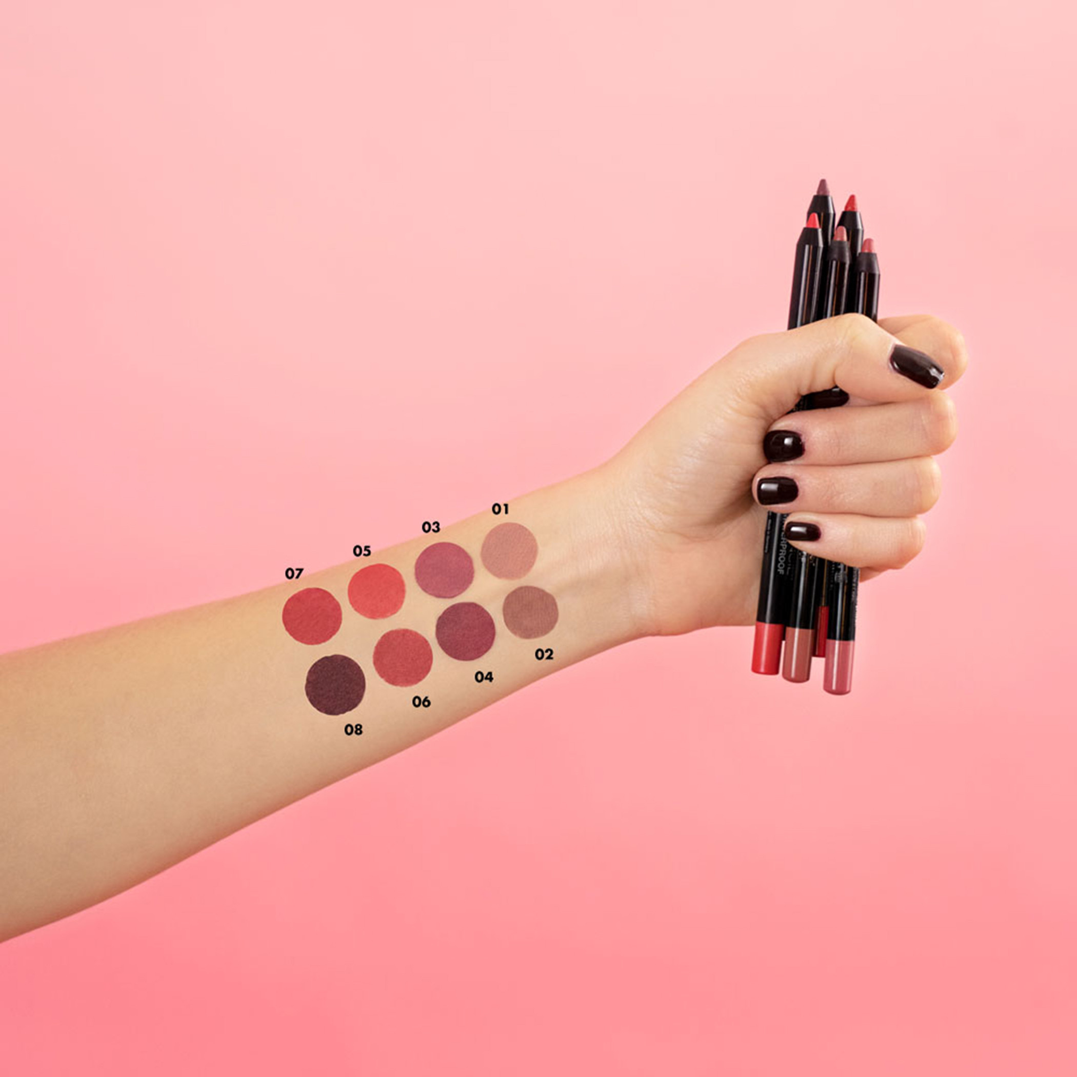 قلم تحديد الشفاه 2 في 1  جل كونتور 08 ديب شيري المقاوم للماء من ديبورا-beautyandpersonalcare-makeup-lips-lipliners-image-3