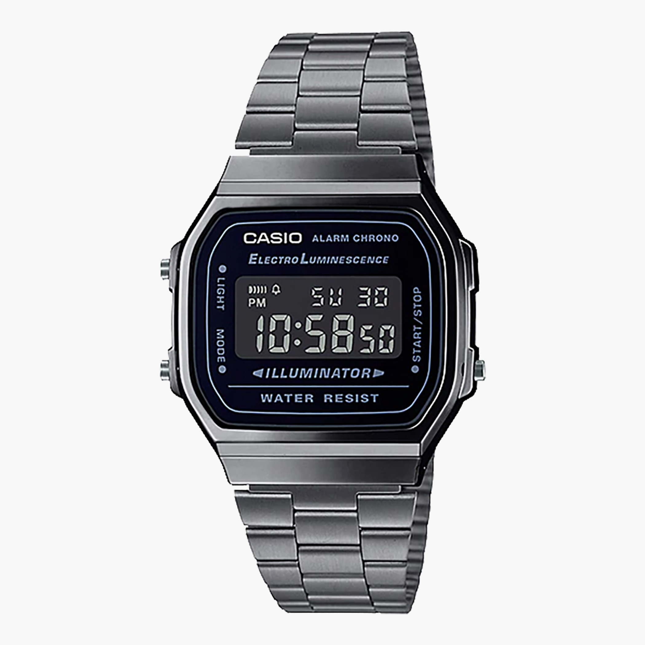 Casio Men's Grey Digital Stainless Steel Strap Watch -A168WGG-1BDF-men-watchesandjewellery-watches-image-1