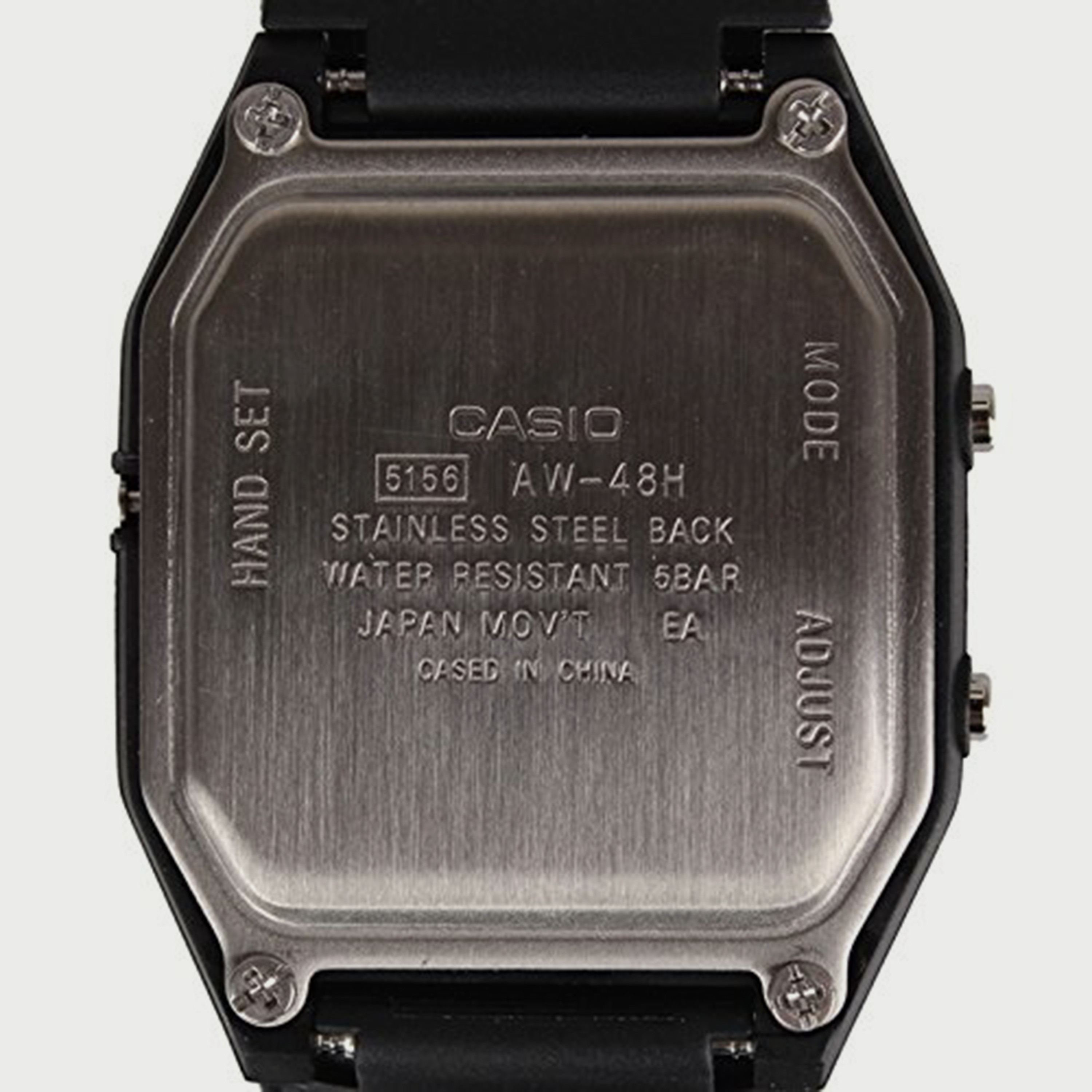 ساعة أنالوج من كاسيو سوداء رقمية بسوار سيليكون للرجال AW-48HE-1AVDF-men-watchesandjewellery-watches-image-4