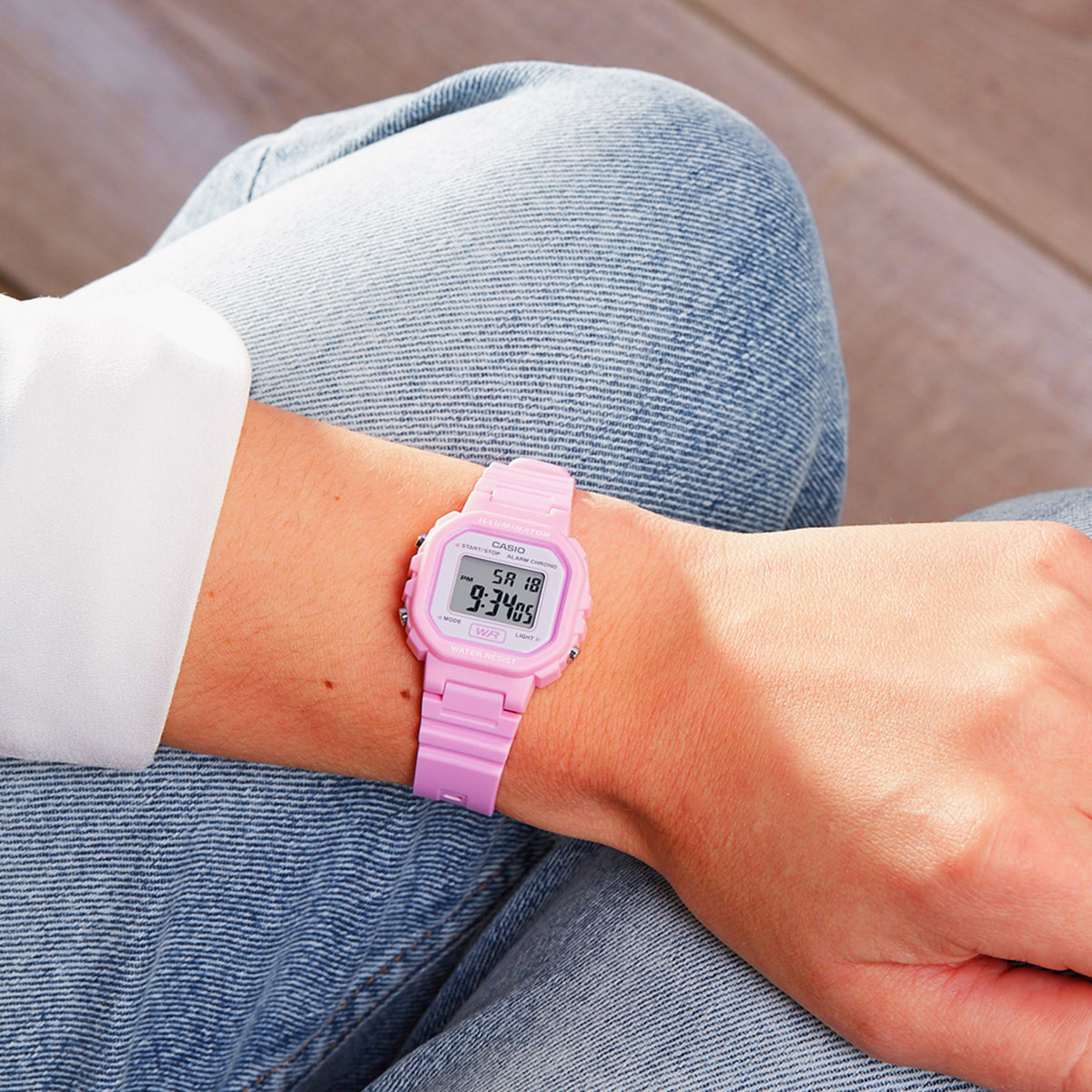 Casio Women's Pink Digital Plastic Strap Watch -LA-20WH-4A1DF-women-watchesandjewellery-watches-image-2