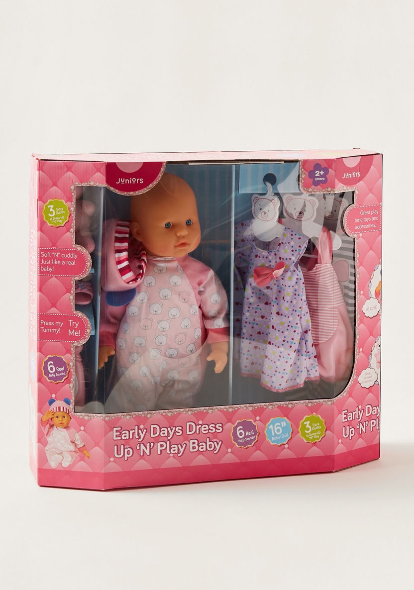 Juniors Early Days Dress up and Play Baby Doll - 40 cms-Dolls and Playsets-image-3