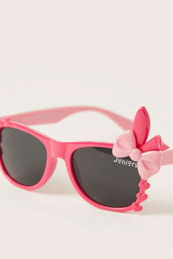 Charmz Solid Sunglass with Bow Accent