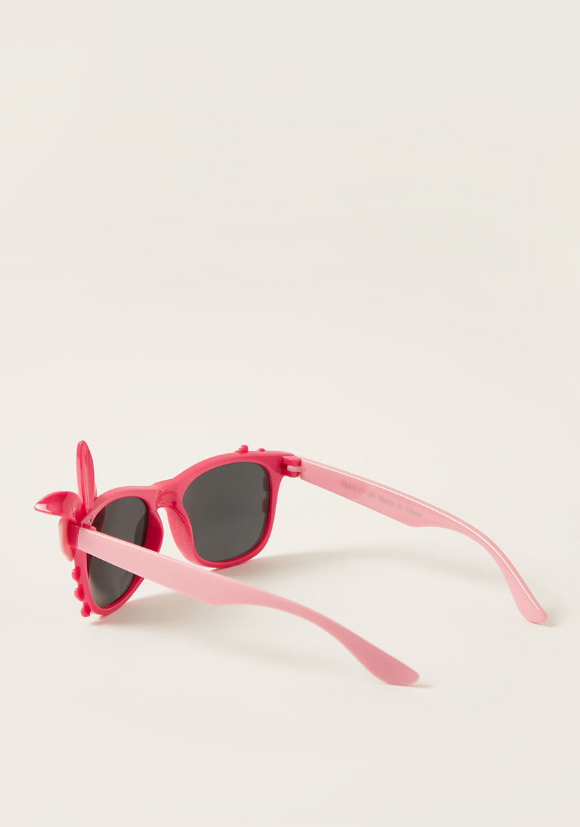 Charmz Solid Sunglass with Bow Accent-Sunglasses-image-3