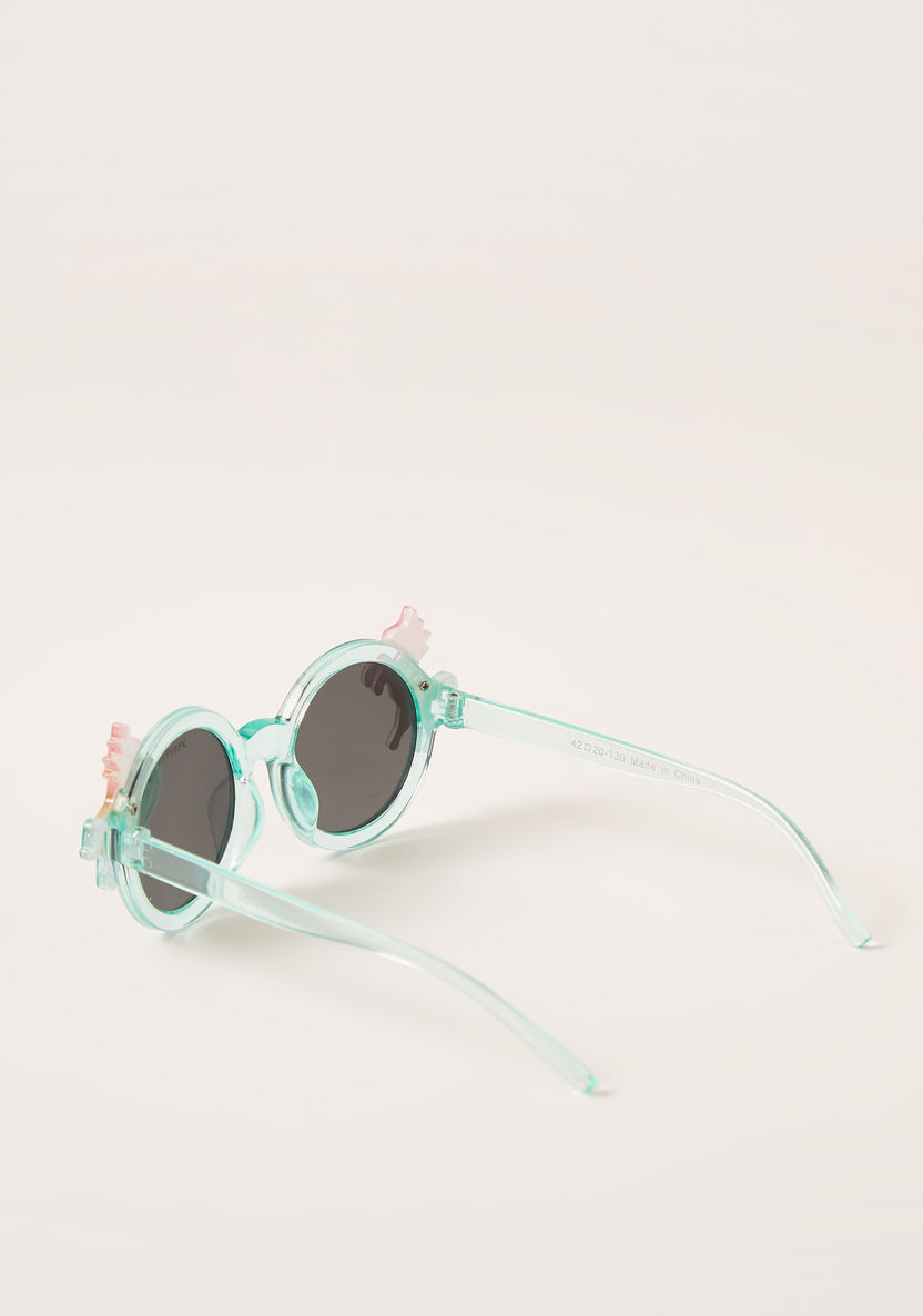 Charmz Solid Sunglasses with Unicorn Accent-Sunglasses-image-3