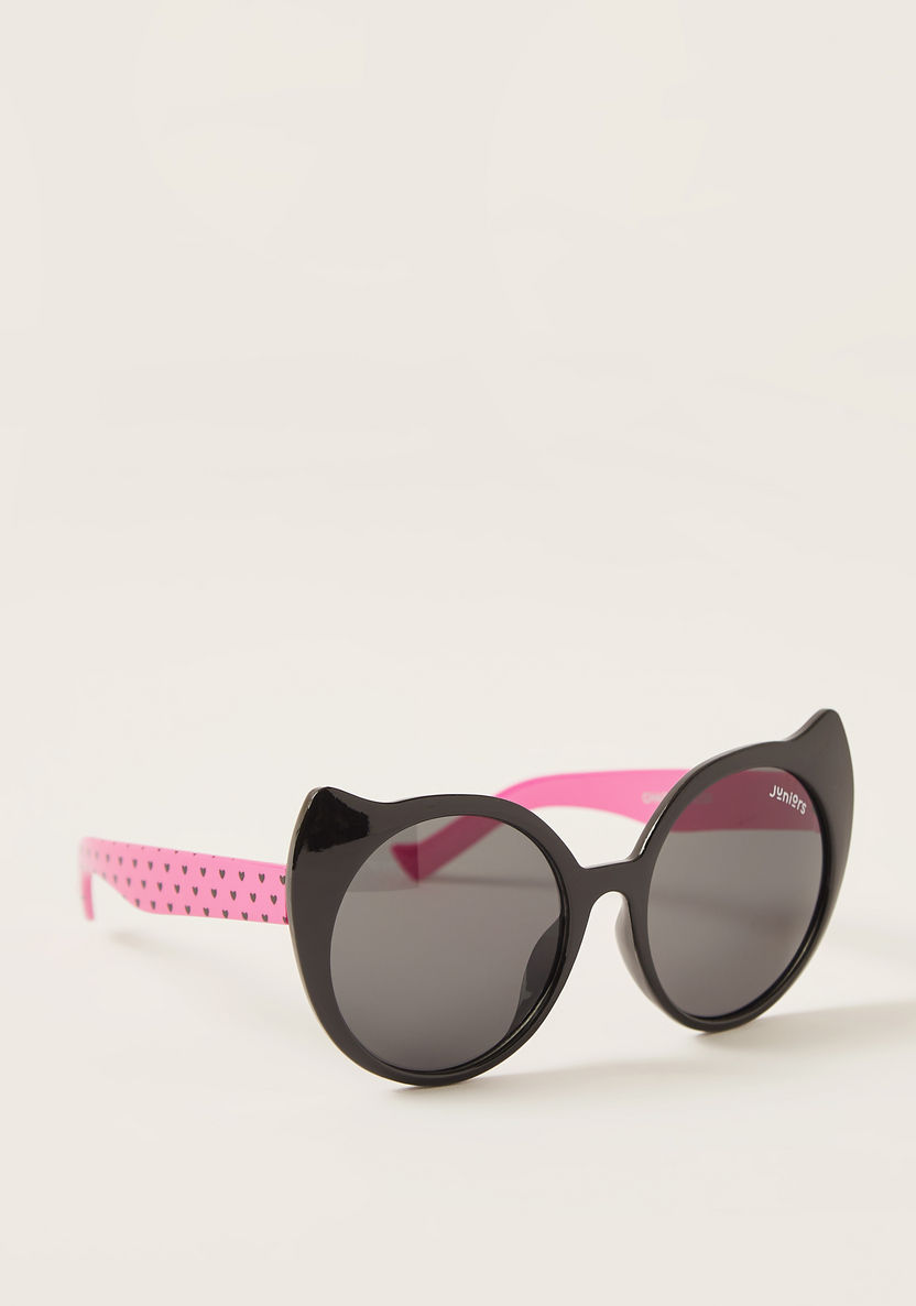 Charmz Solid Sunglass with Ear Accent-Sunglasses-image-0