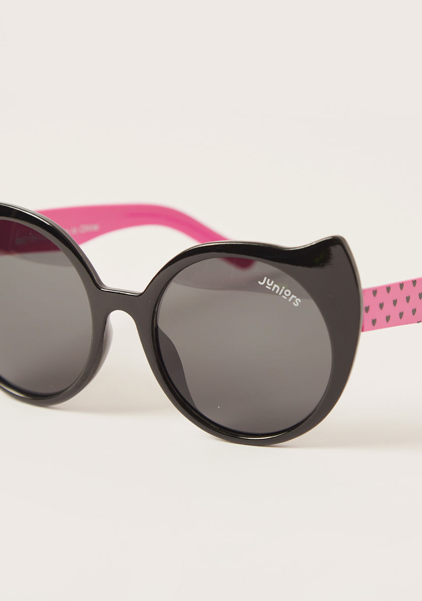 Charmz Solid Sunglass with Ear Accent-Sunglasses-image-1