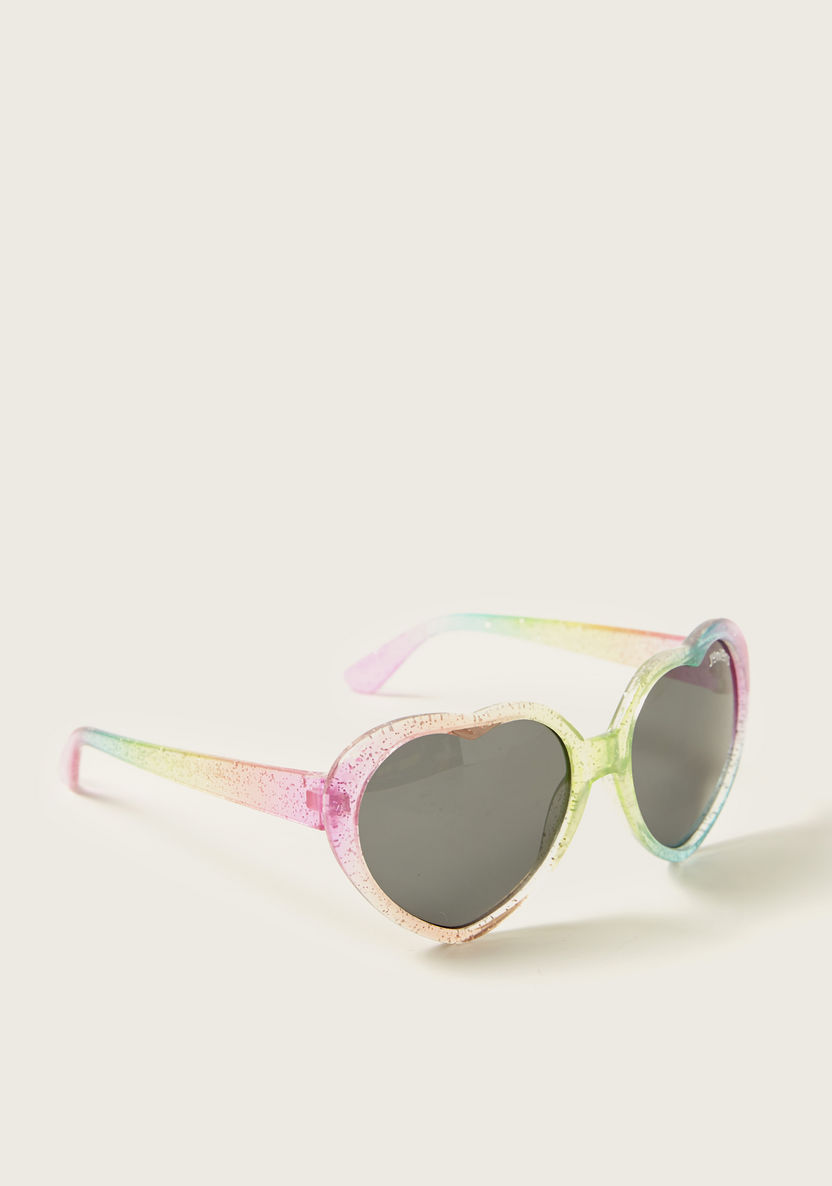 Juniors Tinted Heart-Shaped Sunglasses-Sunglasses-image-0