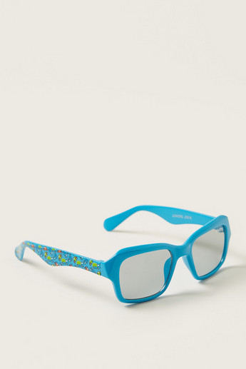 Juniors Car Print Full Rim Sunglasses with Nose Pads