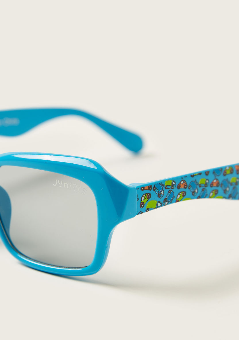 Juniors Car Print Full Rim Sunglasses with Nose Pads-Sunglasses-image-1