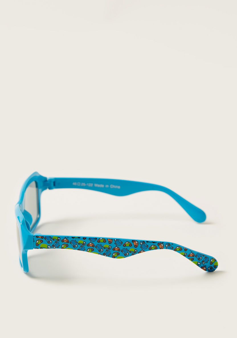Juniors Car Print Full Rim Sunglasses with Nose Pads-Sunglasses-image-2