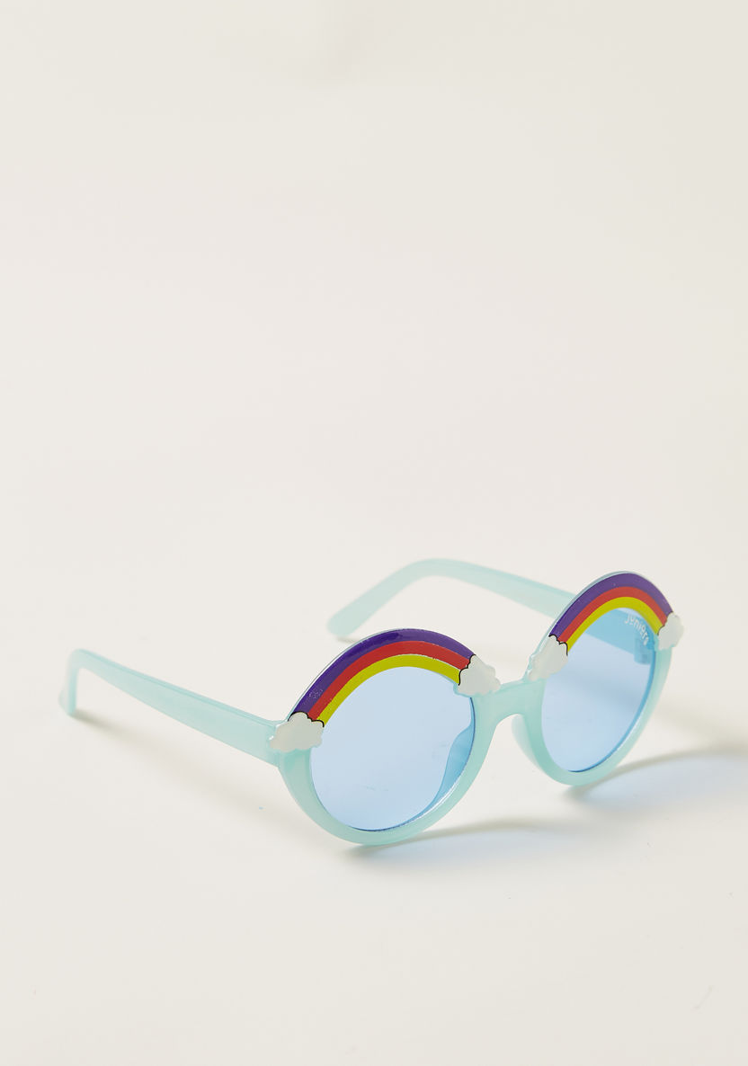 Charmz Rainbow Accented Full Rim Sunglasses-Sunglasses-image-0