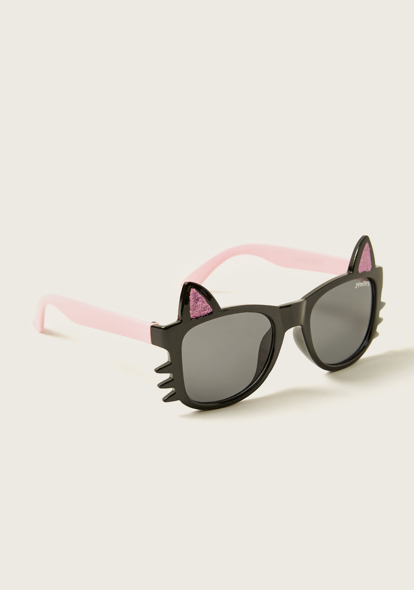 Charmz Glitter Ear Accented Full Rim Sunglasses-Sunglasses-image-0
