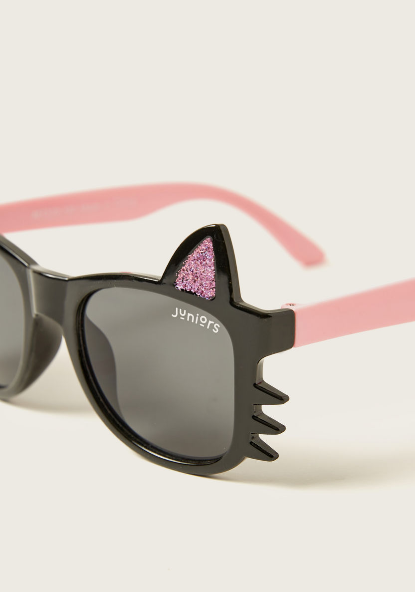 Charmz Glitter Ear Accented Full Rim Sunglasses-Sunglasses-image-1