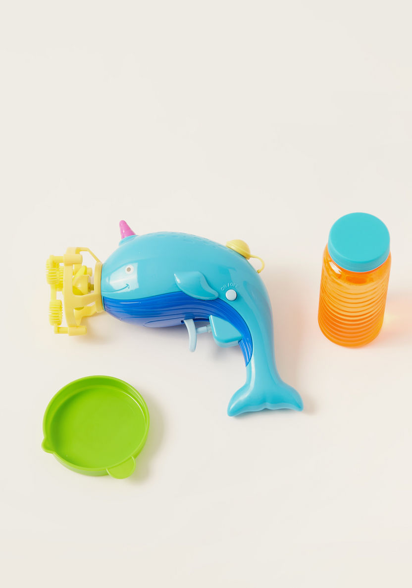 Rainbow Bubbles Narwhal Water-Shooting Bubble Blower-Novelties and Collectibles-image-0