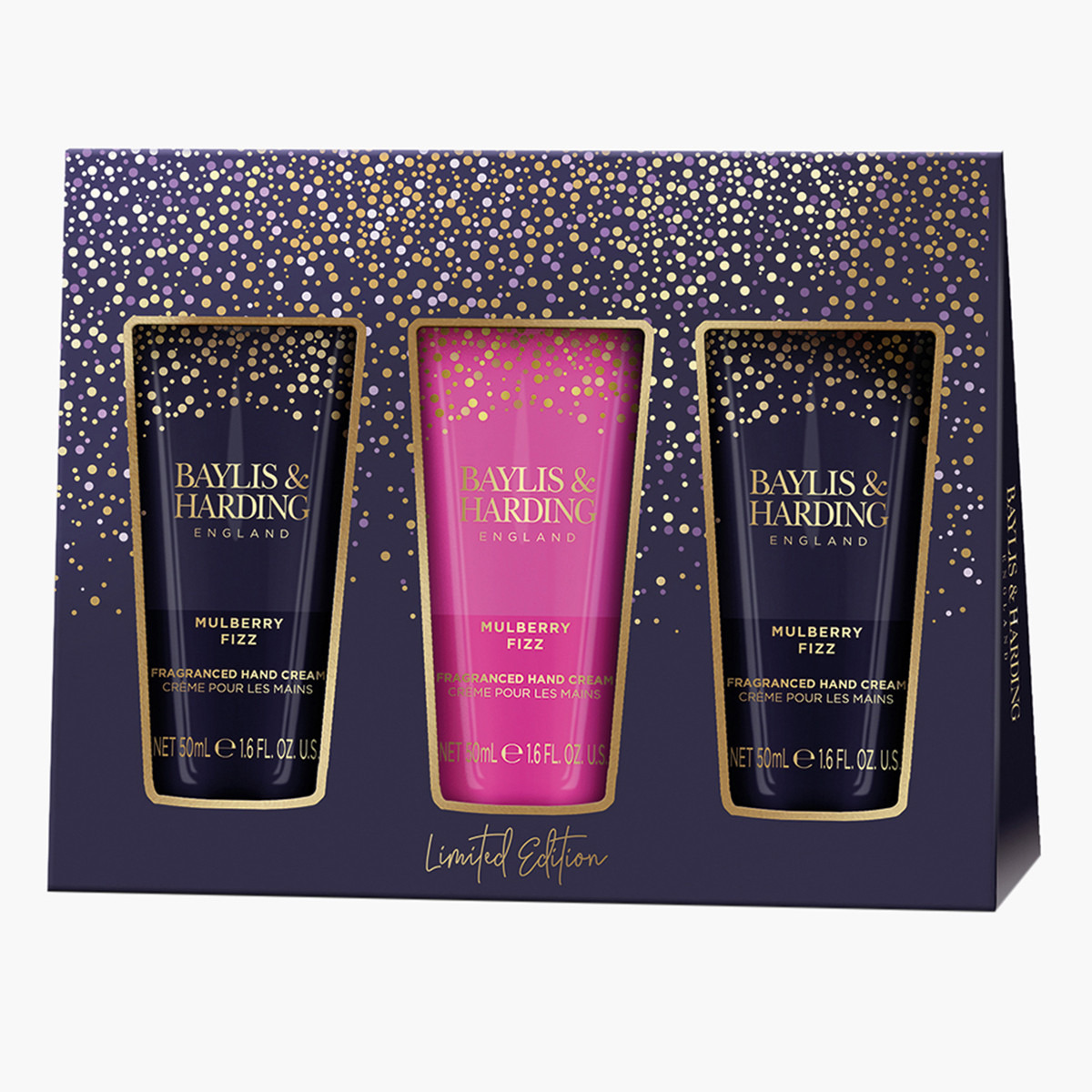 Baylis & Harding Mulberry Fizz 3-Piece Hand Cream Set-beautyandpersonalcare-bathandbody-giftsets-image-1