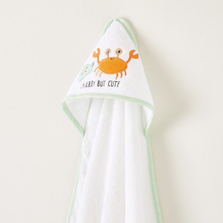 Juniors 6-Piece Hooded Crab Towel and Washcloth Set