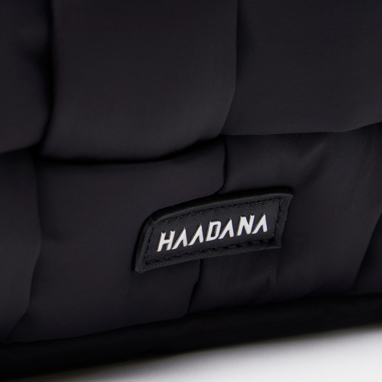 Haadana Weave Pattern Clutch with Zip Closure