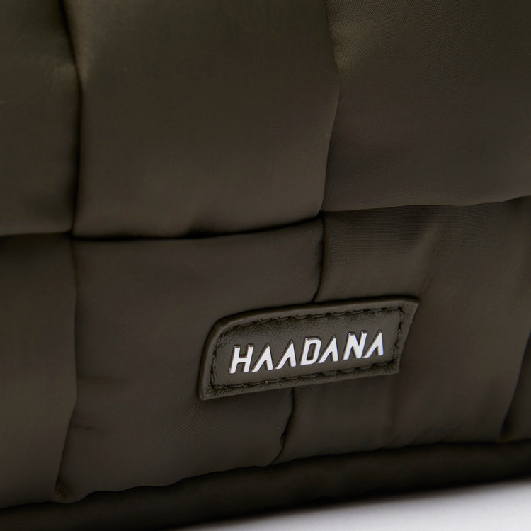 Haadana Weave Pattern Clutch with Zip Closure