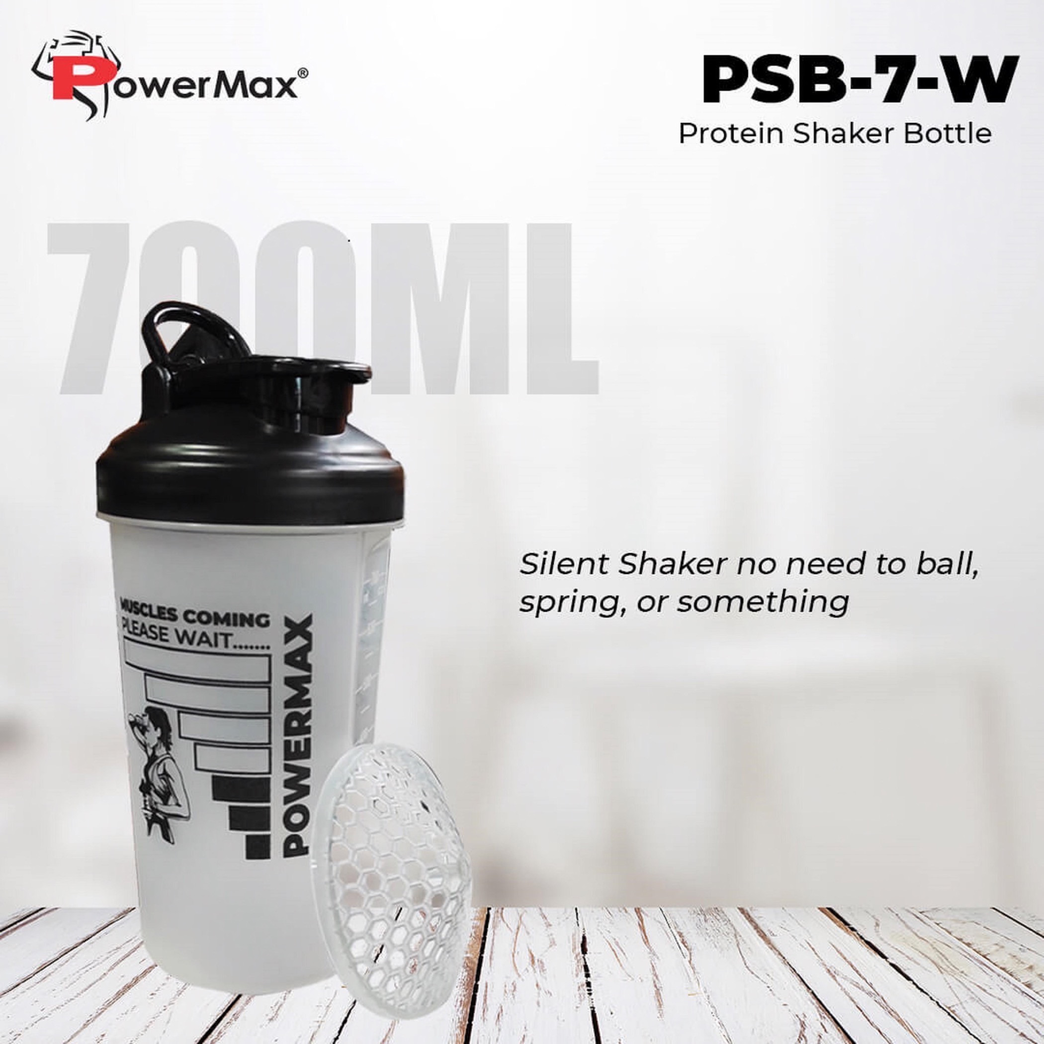 PowerMax Fitness Protein Shaker Bottle - 700 ml-sports-gear-gym-image-2